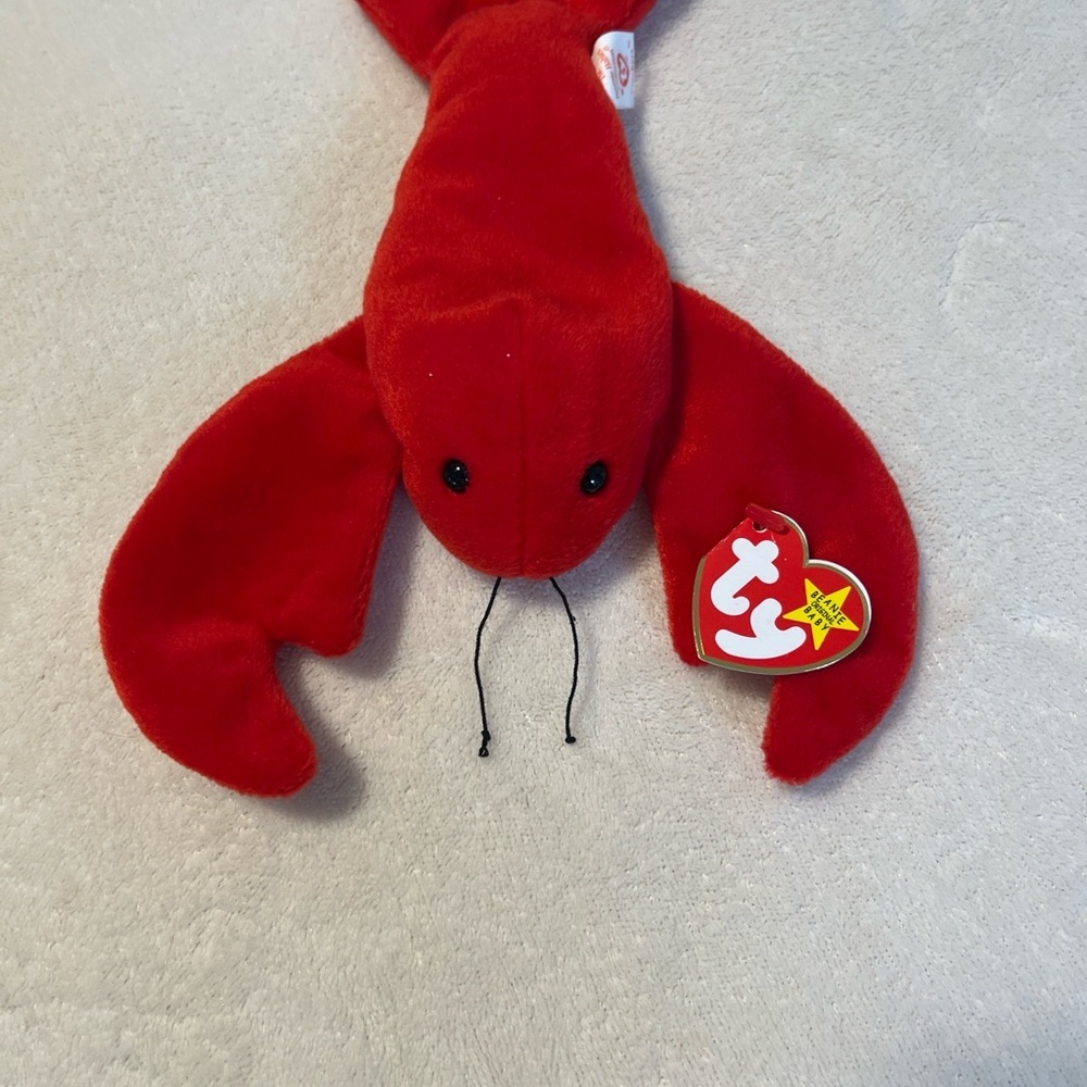 🦞 Ty Beanie Babies “Pinchers” the Lobster | Vintage Plush w/ Tag